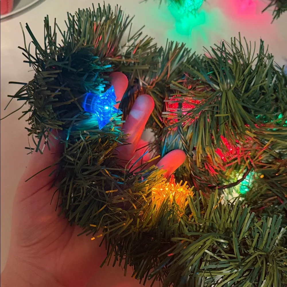 3 VTG Decor Noel Lighted 9 Foot 16 Light Illuminated Garland Set W Box Rare